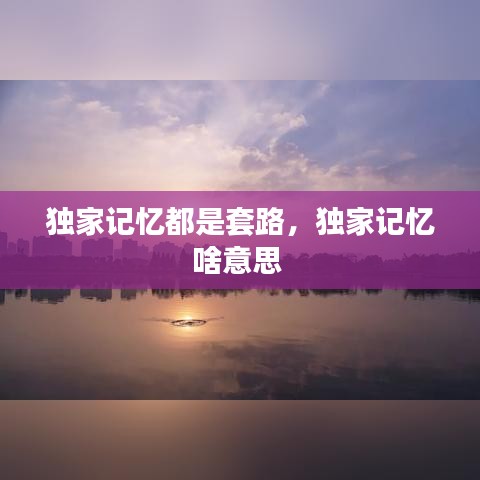 獨(dú)家記憶都是套路，獨(dú)家記憶啥意思