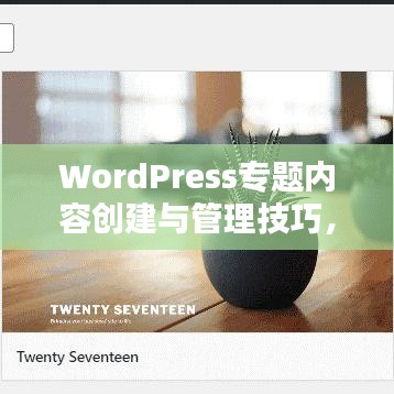 WordPress專(zhuān)題內(nèi)容創(chuàng)建與管理技巧，輕松打造個(gè)性化主題！