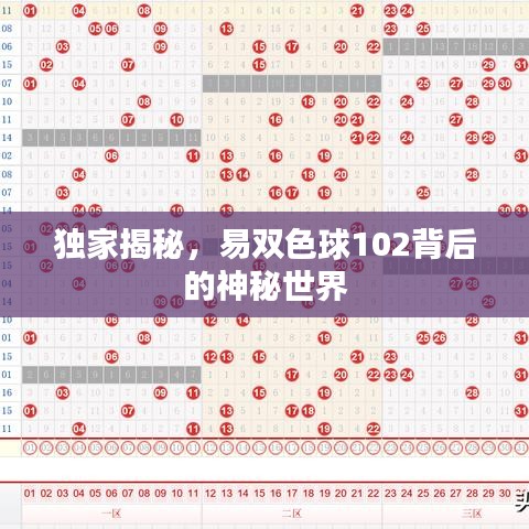 獨(dú)家揭秘，易雙色球102背后的神秘世界