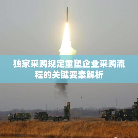 獨(dú)家采購規(guī)定重塑企業(yè)采購流程的關(guān)鍵要素解析